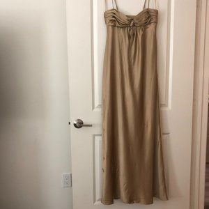 BCBG MAXAZRIA silk gold gown
